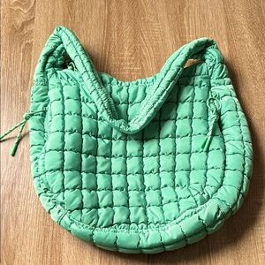 T.J.Maxx Green Quilted Hobo Bag